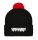 BLCK FRST Rote Bommelmütze mit BLCKFRST Logo gestickt.